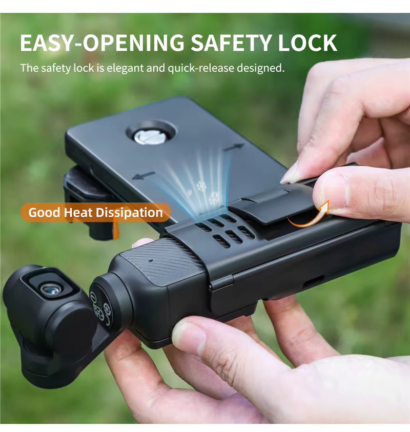 DJI Osmo Pocket 3 Telefon-Erweiterungshalterung und Handgriff-Adapter in Schwarz für DJI Pocket 3 und Pocket 4 - Bild 4