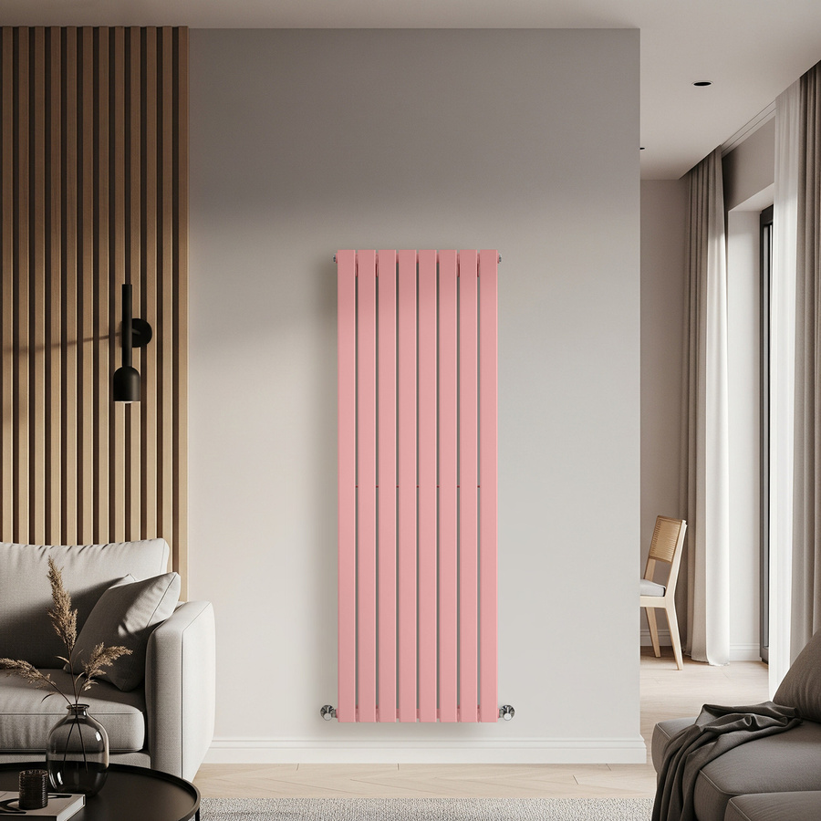 Einlagiger Design-Heizkörper Vertikal von Delta in Camellia Pink, Höhe: 160 cm, Breite: 56 cm - Bild 1