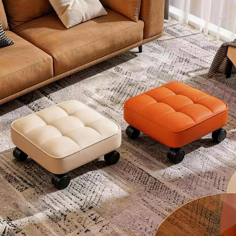 Multifunktionaler LIUSHADUOLA Kinderhocker mit Rollen in Beige für Haushalt und Näharbeiten - Bild 2