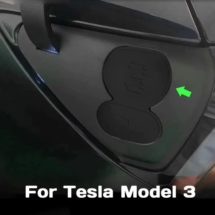 YouGallop Ladeanschluss-Abdeckung für Tesla Model 3 und Model Y, Schutzkappe für CCS EU-Stecker, wasser- und staubdicht, Silikon, Schwarz - Bild 2