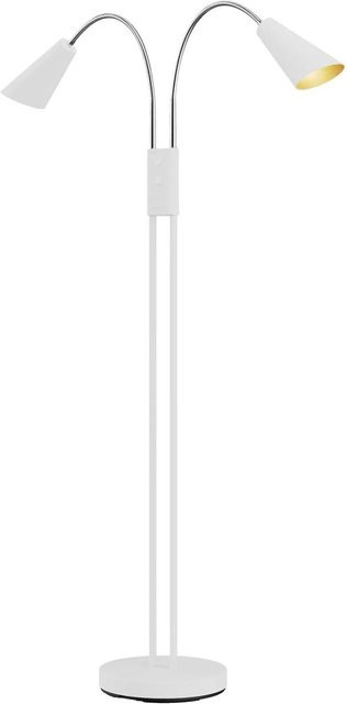 Lucande Stehlampe Medira Modern in Weiß aus Metall, 2-flammig GU10, Höhe: 230 cm - Bild 1