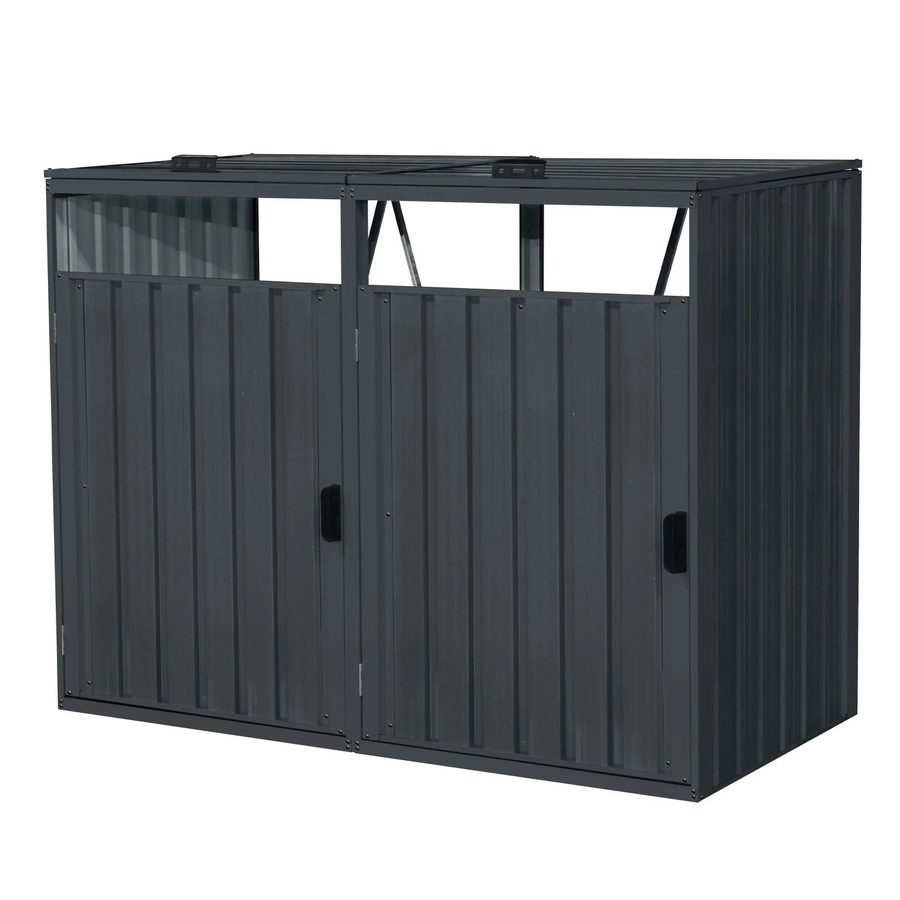 Axi Mülltonnenbox Owen aus Metall für 2 x 240 Liter in Anthrazit - Bild 2