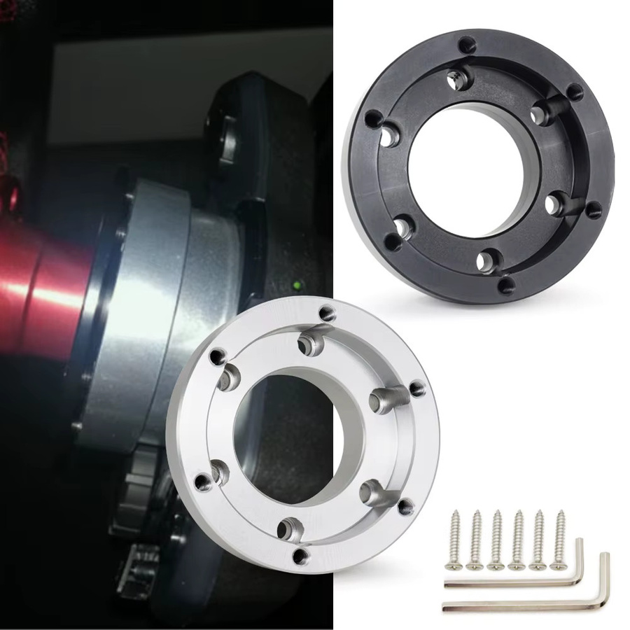Lenkrad Adapter Platte für Logitech G29 G920 G923 Racing Modifikation in Schwarz und Silber, 70mm PCD - Bild 2