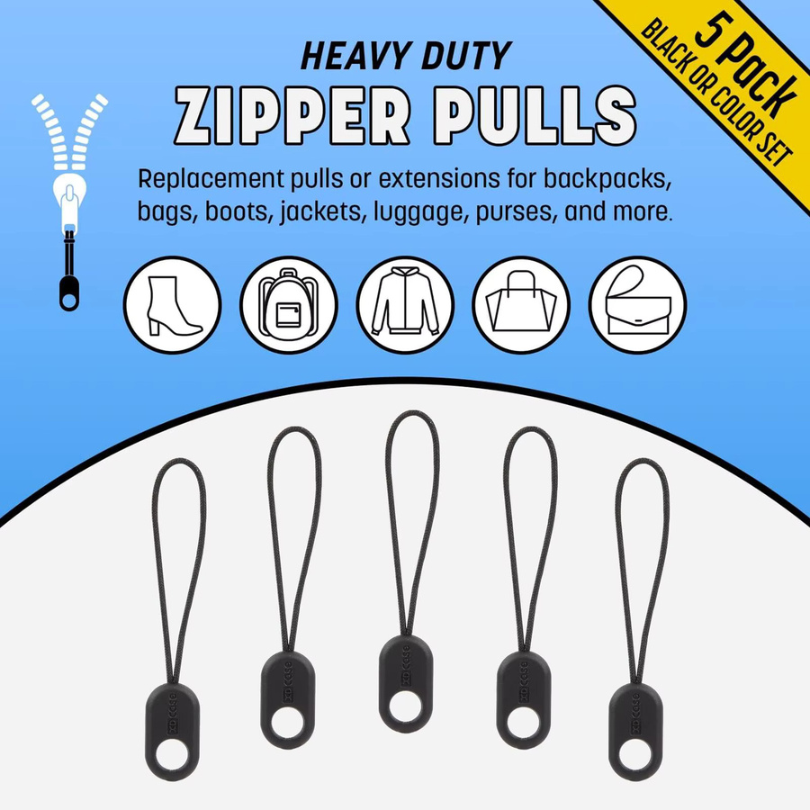 XDcase DIY-Lanyard-Zubehör Set für AirPods und Kopfhörer, 5 Stück, Schwarz - Bild 2