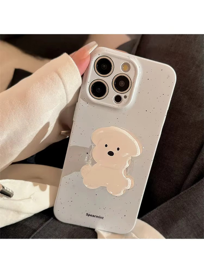 MUQGEW Handyhülle mit Cartoon Welpen Design für iPhone 17 16 15 14 13 12 11 Pro Max XR XS X 7 8 Plus Stoßfestes Soft Cover mit Telefonhalter - Bild 5