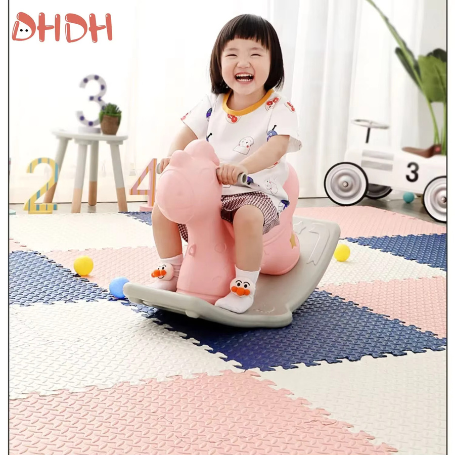 DHDH Split Joint EVA-Schaum Baby-Krabbelmatte als Puzzle-Bodenfliesen für das Kinderzimmer, Mehrfarbig und Schwarz, B/T: 30 x 30 cm - Bild 2