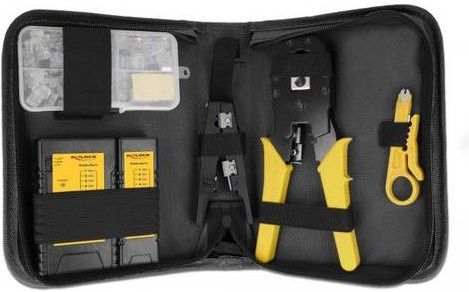Delock 86696 Netzwerk Werkzeug-Set in Schwarz für CAT-Netzwerkspezifikationen - Bild 1