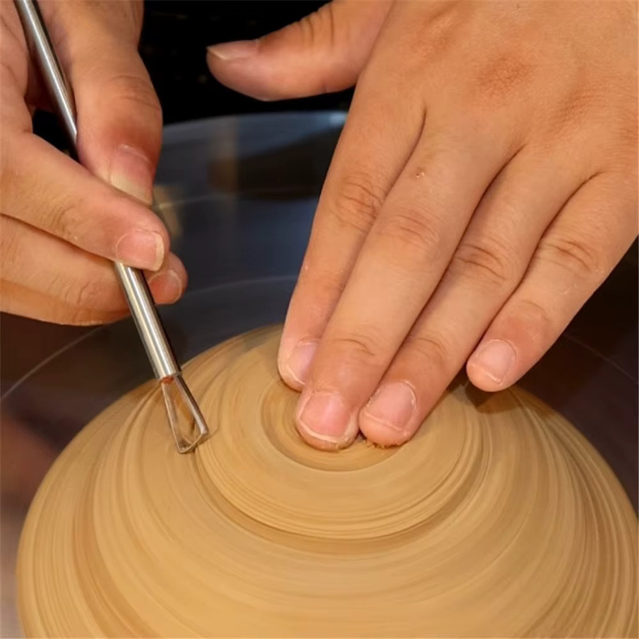 Doppelkopf-Kneteisen aus Ton, 6-teiliges Set, DIY-Töpferwerkzeuge - Bild 3