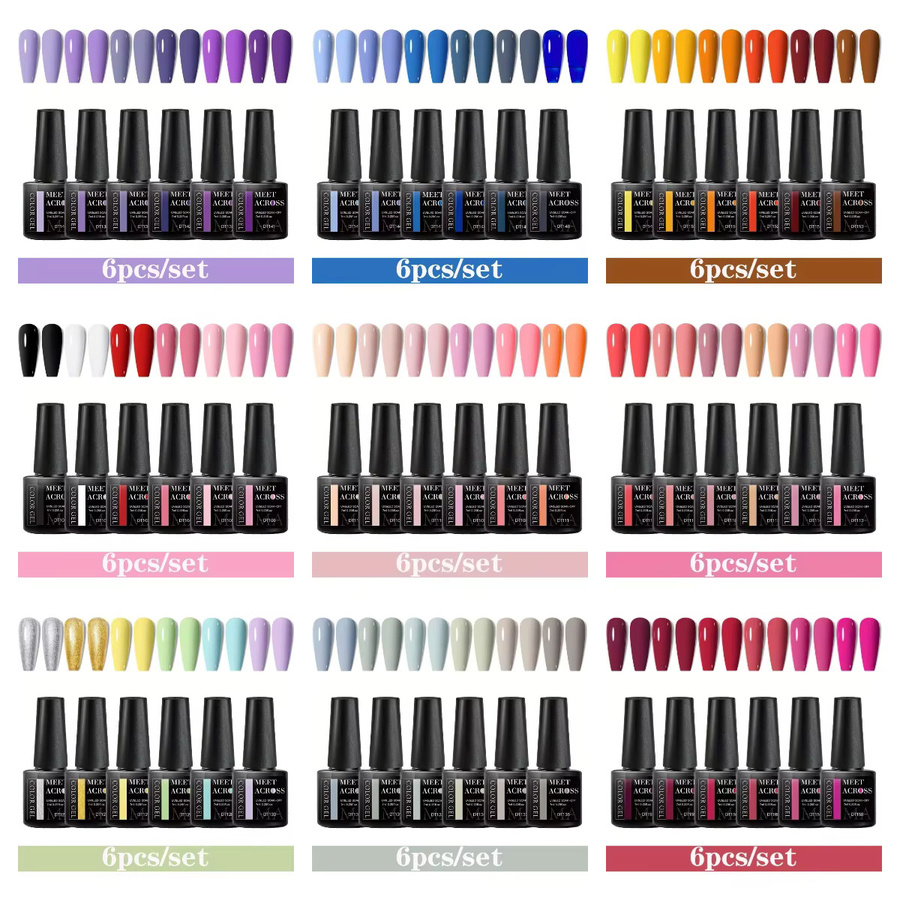 MEET ACROSS Nagel Gel, 6er Set, HEMA-frei - Bild 4