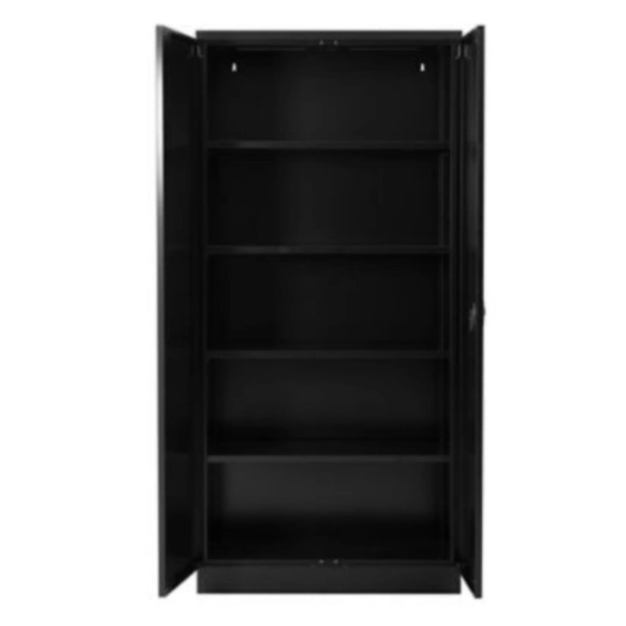 PROREGAL Stahlschrank Bee mit 7 Fachböden in Schwarz, pulverbeschichtet, H x B x T: 195 x 92 x 42 cm - Bild 2