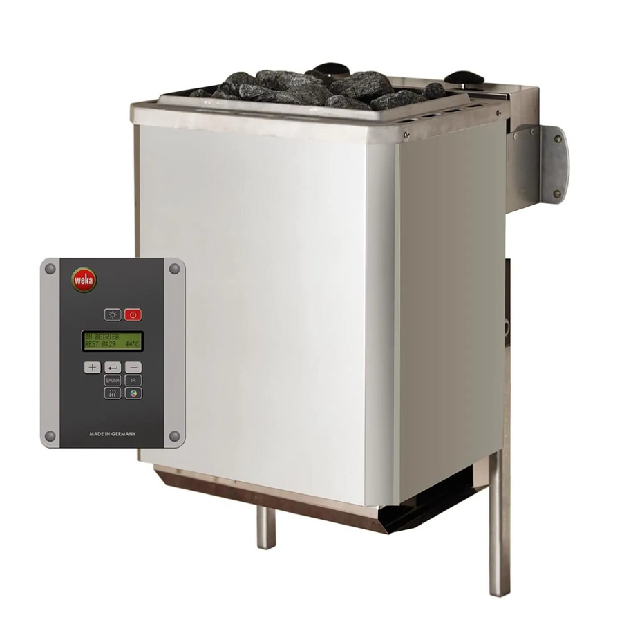 Weka Ofenset 6 BioS BioAktiv mit digitaler Steuerung in Silber, 4,5 kW - Bild 1