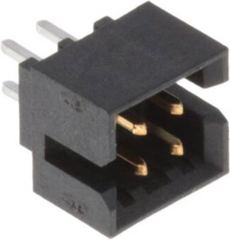 Molex Steckleiste Schwarz mit 4 Polen und 2 Reihen, Rastermaß 2.00 mm - Bild 1