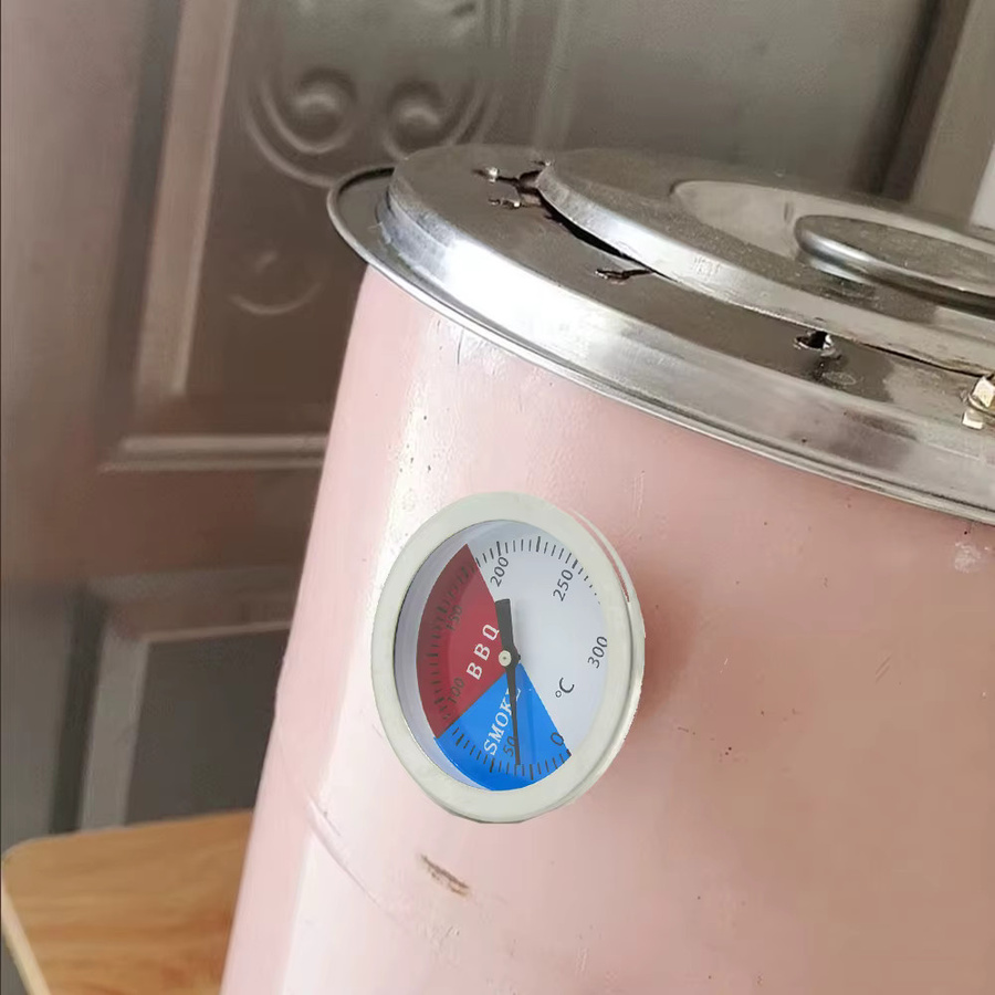 MEFORU Grillthermometer aus Edelstahl in Silber für BBQ, Ofen und Holzkohleraucher mit Temperaturanzeige von 0 bis 300 Grad Celsius - Bild 2