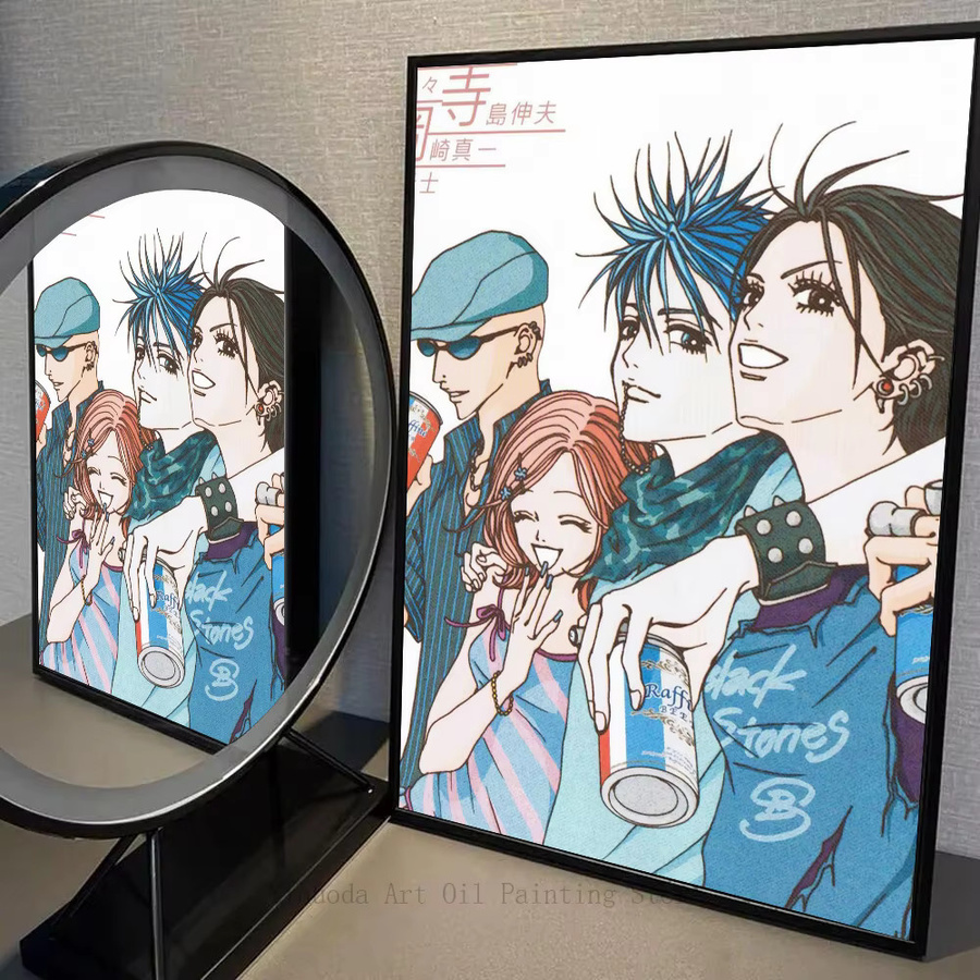 Japan Anime Nana Charakter Poster selbstklebender wasserfester Papier Aufkleber zur Wanddekoration in Multicolor, B/H: 15 x 15 cm - Bild 4