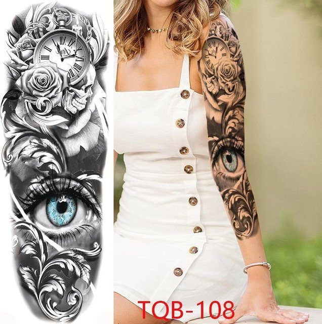 Temporäre Tattoo-Aufkleber Flower Love, Unisex - Bild 1