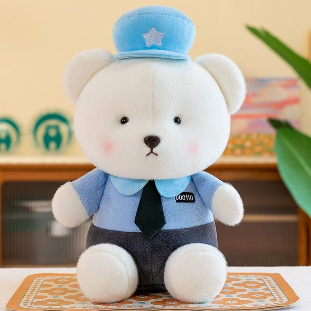 Joyful toys Polizei-Bär, Plüschtier, blau - Bild 1