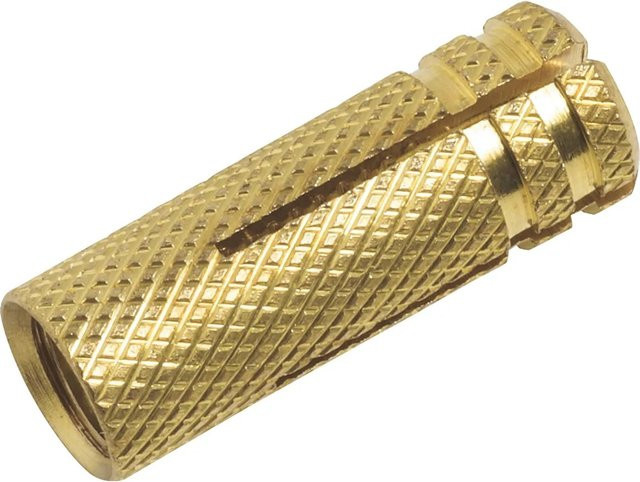 LUX-TOOLS Messingspreizdübel für Beton, Farbe: Gold, 6 Stück, M10 x 32 mm, Bohrloch Ø: 12 mm - Bild 1
