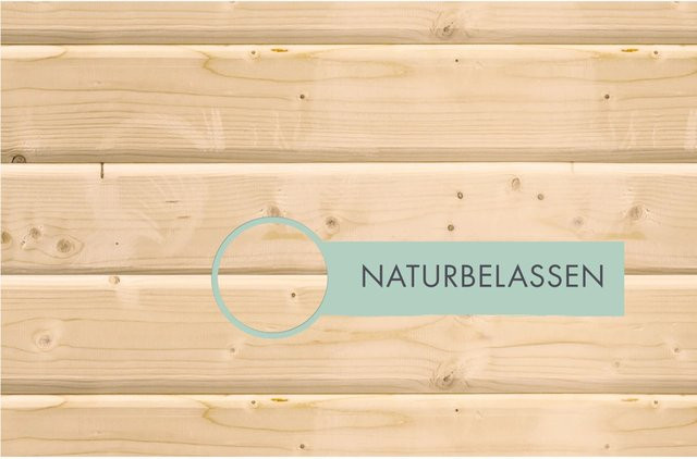 Karibu Massivholz Fußboden naturbelassen B/T: 230 x 230 cm, Höhe: 16 mm - Bild 1