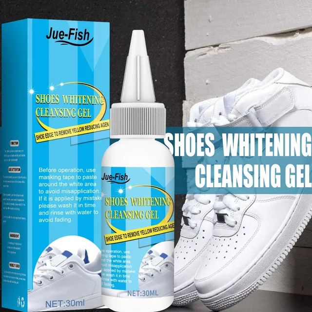 Jue-Fish Weißes Schuh-Reinigungsgel-Set zur Flecken- und Schmutzentfernung für Sneaker, 30 ml - Bild 1