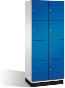 C+P Fächerschrank Cambio auf Sockel mit 8 Fächern, Korpus Lichtgrau und Front Enzianblau, H 195,0 x B 80,0 x T 52,5 cm - Bild 1