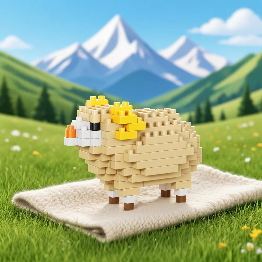 Doubuilt Crazy Animal Mini-Spielzeugbausteine Set aus Kunststoff, Mehrfarbig - Bild 2