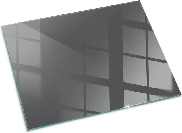 Tulup Glasplatte für Kamin und Kaminofen in Grau, B/T: 80 x 60 cm - Bild 1