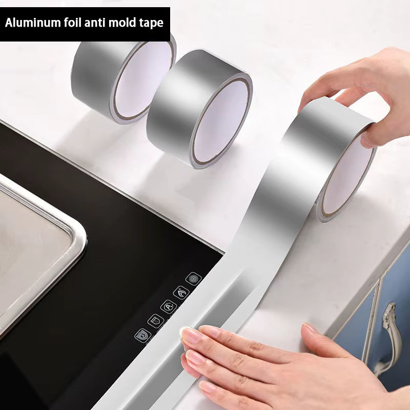 Selbstklebendes Aluminium-Folie-Band für die Küche, hitzebeständig und wasserdicht, Farbe: Silber - Bild 4