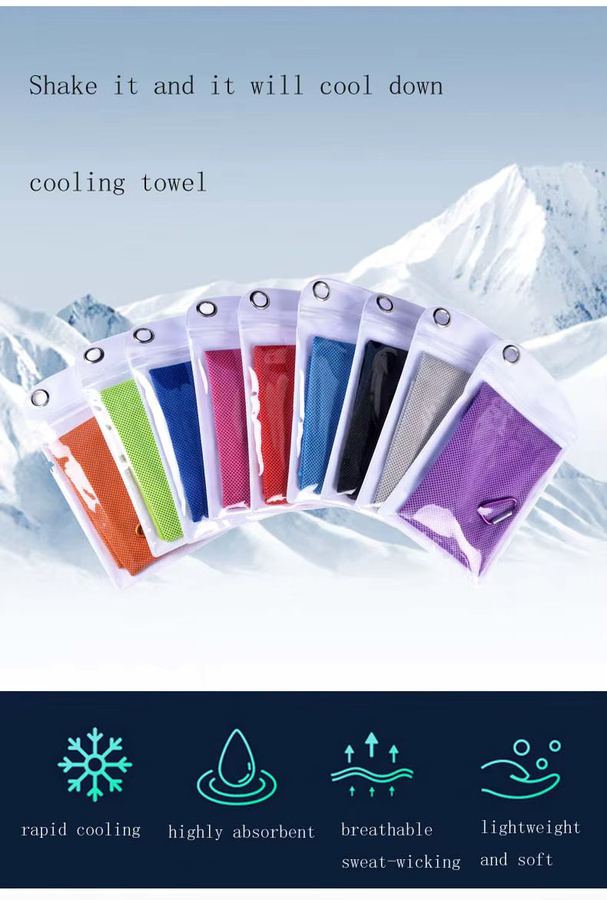 2-teiliges OLOEY Kühlhandtuch Set in Multicolour, schnell trocknend und saugfähig für Yoga, Schwimmen und Outdoor-Sport - Bild 2