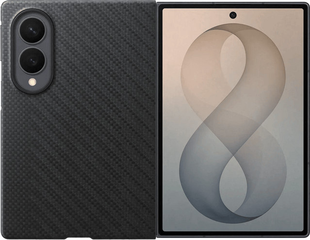 Samsung Galaxy Z Fold8 Carbon Backcover mit Magnet in Schwarz - Bild 1