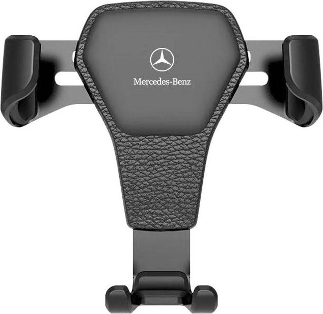 Mercedes-Benz Handyhalterung mit Auto-Emblem als Luftauslass-Clip in Schwarz für verschiedene Modelle wie W205 W204 W213 GLC GLE CLA - Bild 1