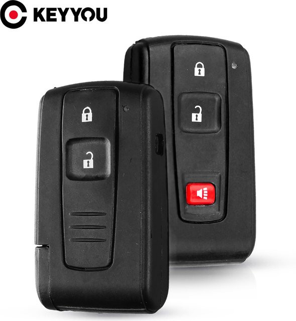 KEYYOU Ersatz Smart Schlüssel Hülle für Toyota Corolla Verso und Camry, 3 Tasten, Schwarz - Bild 1