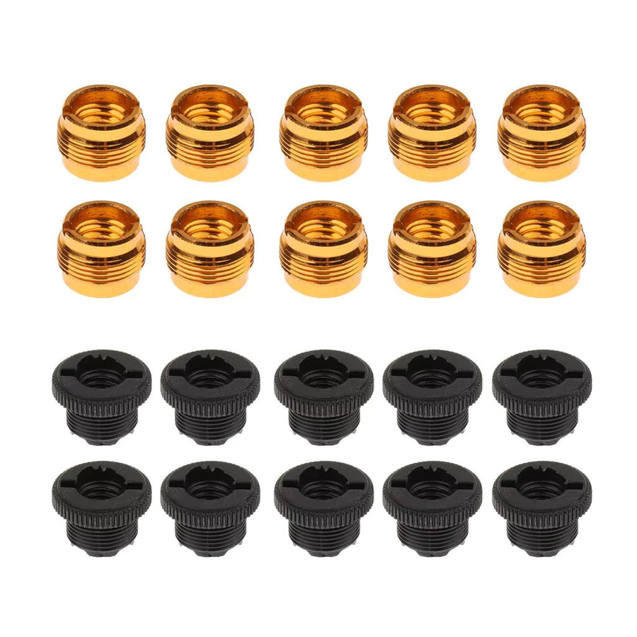 MagiDeal Mikrofonständer-Adapter 3/8 auf 5/8 Metallschraubenmutter in Gold für Mikrofonhalterungen und Schwingungsdämpfer - Bild 2