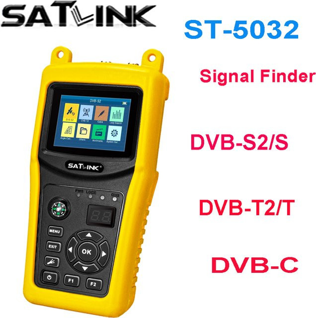 Satlink ST-5032 Satellitenfinder-Messgerät in Schwarz mit Unterstützung für DVB-S2/S, DVB-T2/T und DVB-C Kabelsignalfinder - Bild 1