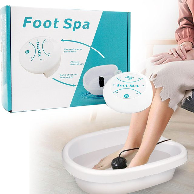 ShaxyMsc Mini-Ionen-Detox-Fußbadmaschine mit Vibrationstherapie, weiß - Bild 1