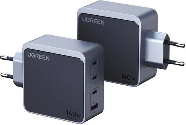 UGREEN Nexode S X570 Netzladegerät 140W mit 1 x USB-A und 3 x USB-C in Grau - Bild 1