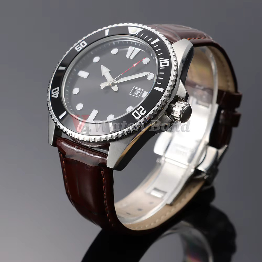 Uhrenarmband Leder, Schmetterlingsverschluss, Unisex - Bild 2
