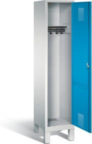 C+P Garderobenschrank Evolo aus Stahl mit Front in Lichtblau und Korpus in Lichtgrau, H x B x T: 185 x 42 x 50 cm - Bild 1