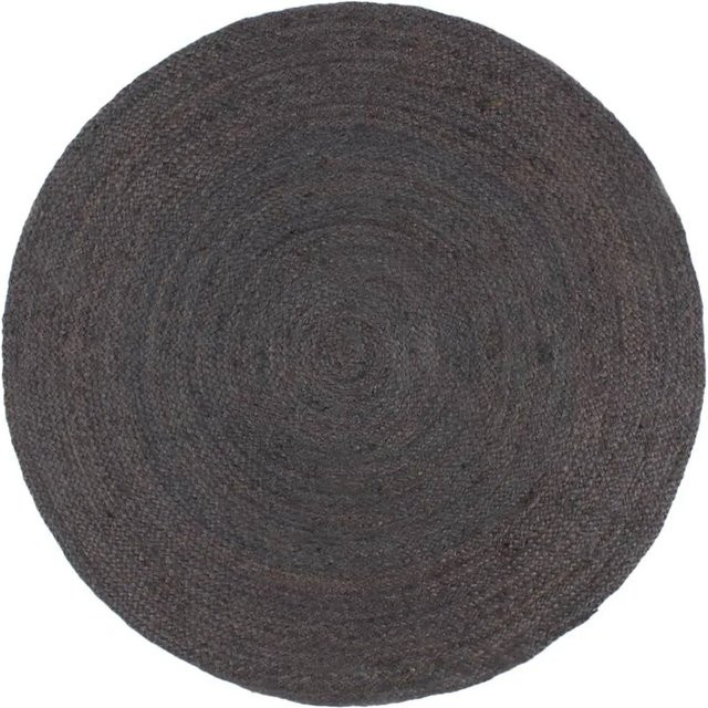 vidaXL Teppich aus Jute handgefertigt rund Anthrazit Durchmesser: 180 cm - Bild 1