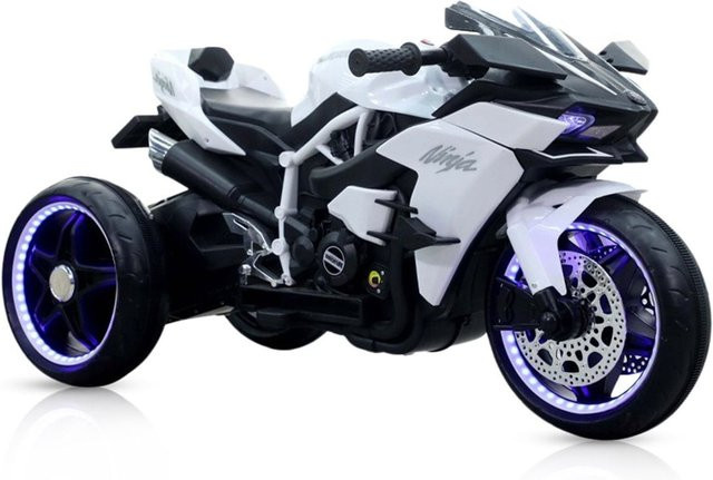 Moni Elektromotorrad Ninja mit LED-Beleuchtung und Mp3 weiß ab 3 Jahren - Bild 1