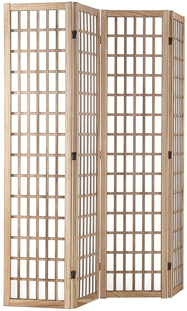 Buying Solutions, MB Japanischer Raumteiler 4-teilig aus Paulownia-Holz in Beige, H: 170 cm, B: 18,5 cm, T: 18,5 cm - Bild 1