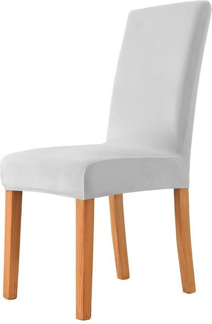 Yiran Furniture Esszimmerstuhl aus Samtstoff in Lichtgrau mit elastischem Bezug - Bild 1