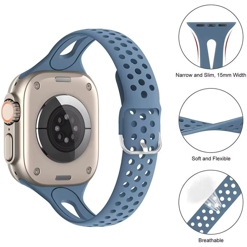 Uhrenarmband Silikon, Unisex, für Apple Watch 41 mm bis 49 mm - Bild 3
