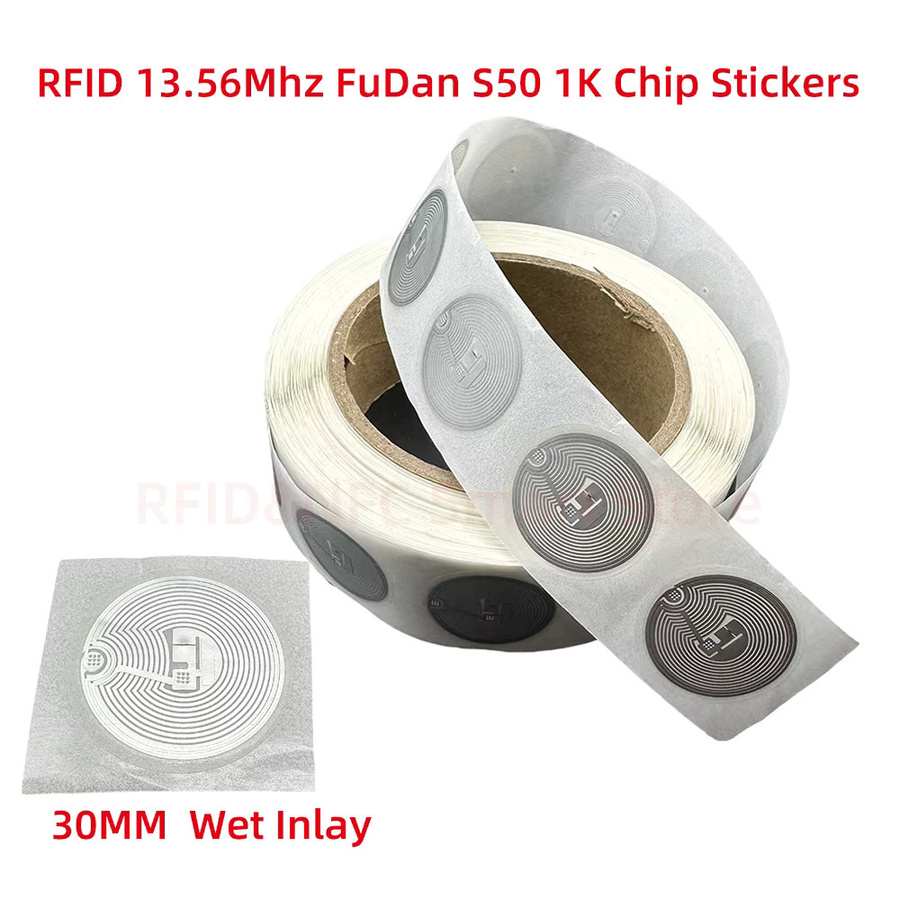 Guang Hongrun NFC-Tags runde RFID-Aufkleber mit 1024 Bytes und 13,56 MHz RFID-F08-Chip für Android und Smart-Lock-Zugangskontrolle - Bild 2