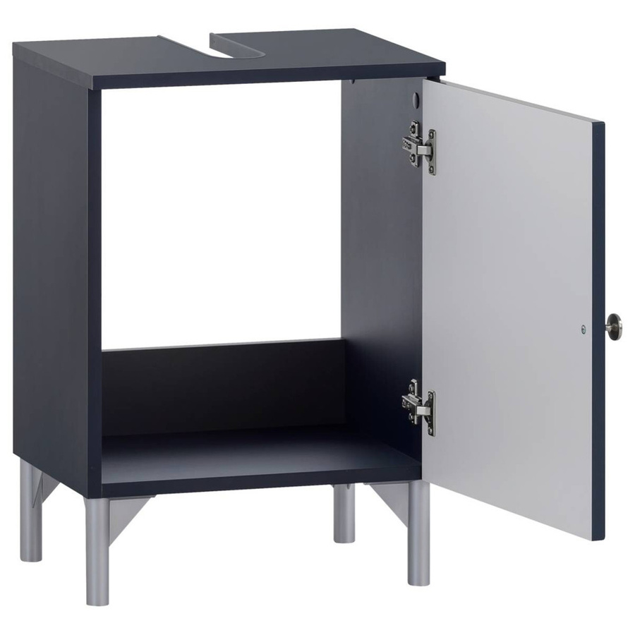 Waschbeckenunterschrank Jesper von Möbelpartner in Dunkelblau im Landhausstil, B/H/T: 40,3 x 58,5 x 32 cm - Bild 2