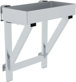 MUNK Günzburger Ablageschale für Geländer in Grau, B/T/H: 10,0 x 30,0 x 60,0 cm, passend ab 800 mm Stufenbreite - Bild 1