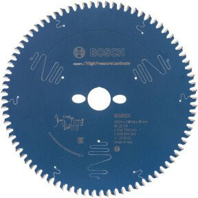 Bosch Kreissägeblatt Expert for High Pressure Laminate, Carbide Tipped, Blau, Durchmesser: 254 mm, Bohrung: 30 mm, Dicke: 2,8 mm, Zähnezahl: 80 - Bild 1