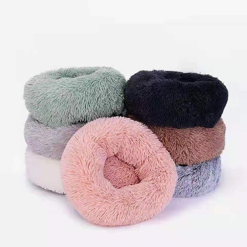 Rundes Plüsch-Katzenbett von Yiran Furniture für Katzen und Welpen, Durchmesser: 40 cm - Bild 1