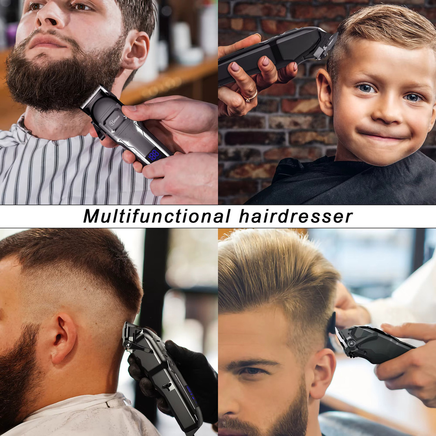 HATTEKER Elektrischer Haarschneider für Herren mit Friseurset - Bild 5