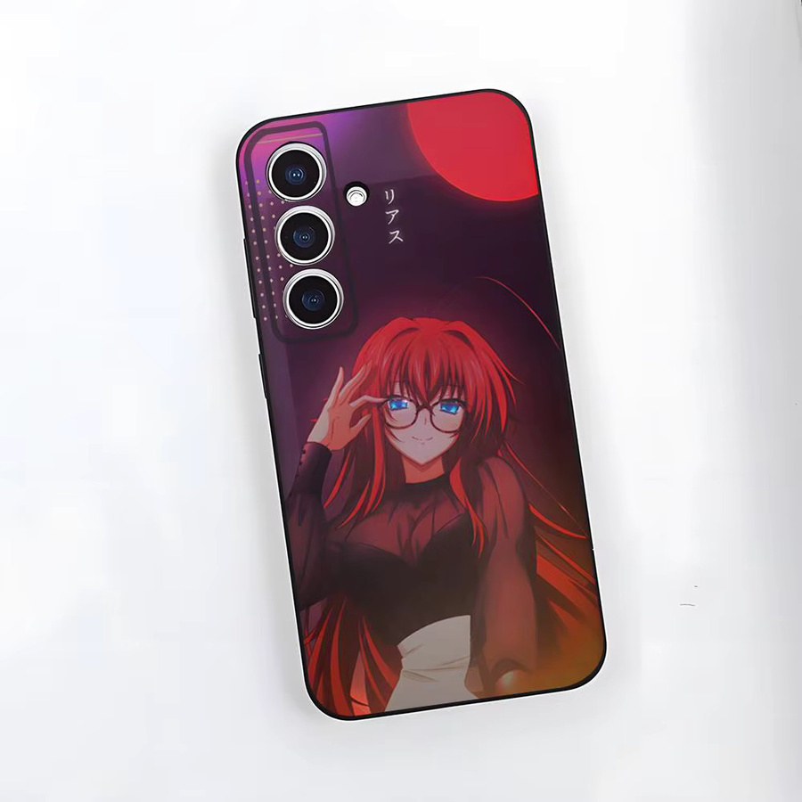 High School DxD Rias Gremory Handyhülle Soft Cover für Samsung S25 Plus S20 S20 Plus S22 Ultra S23 FE S21 Plus S21 Ultra in Schwarz und Multicolour - Bild 2