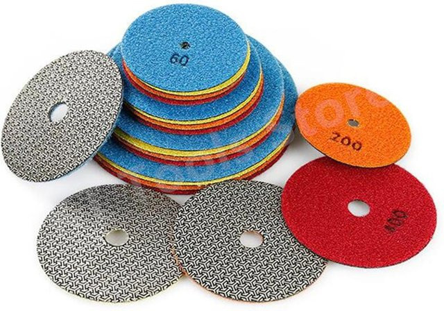 Okerqi Galvanisiertes Diamant-Polierpad zur Schleifscheibe für Marmorfliesen, Stein, Glas und Platten, Mehrfarbig - Bild 1